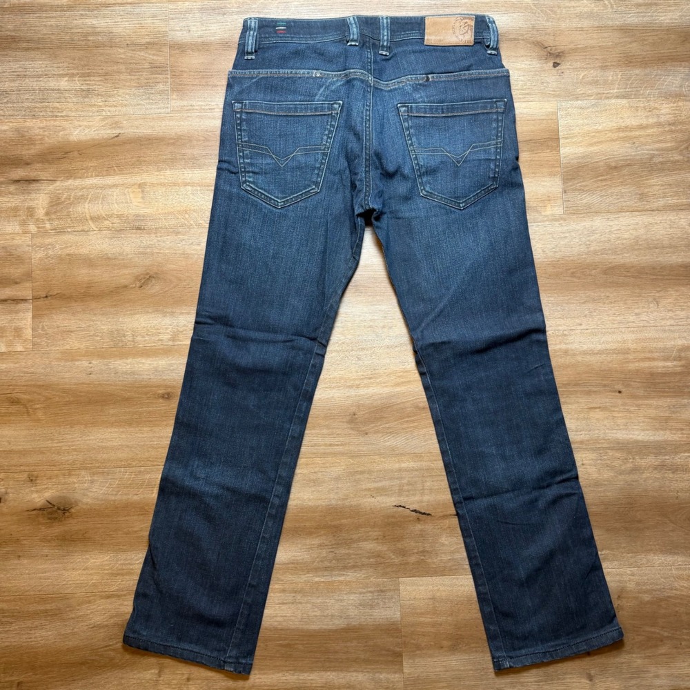 Diesel Paddom Jeans Mens 29x30 Blue Dark Wash Straight Leg Stretch Made in Italy - Picture 3 of 15